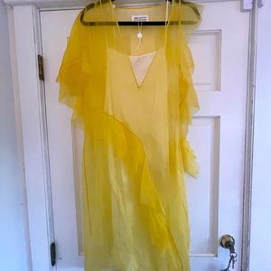 Maison Margiela yellow dress w slip // BNWT